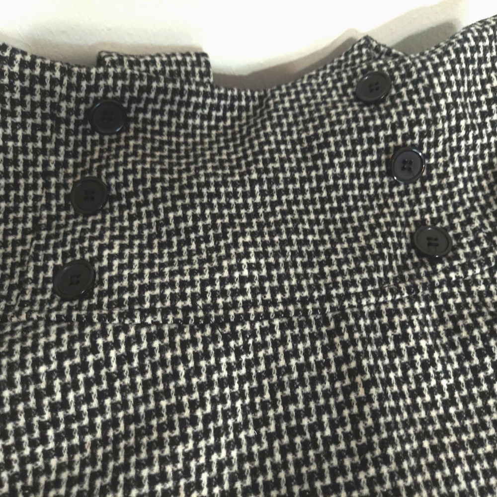 Forever 21 Houndstooth Pinafore Mini Dress S Suspender Preppy Academia Black‎ - Picture 4 of 14